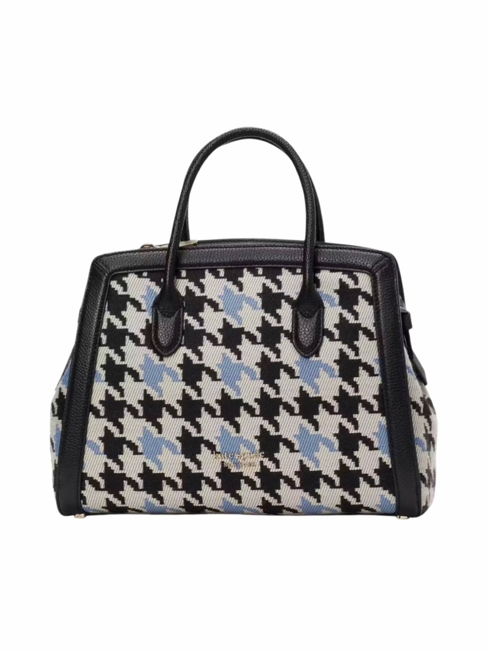 NEW✨Kate Spade Knot Houndstooth Large Satchel / Crossbody Bag